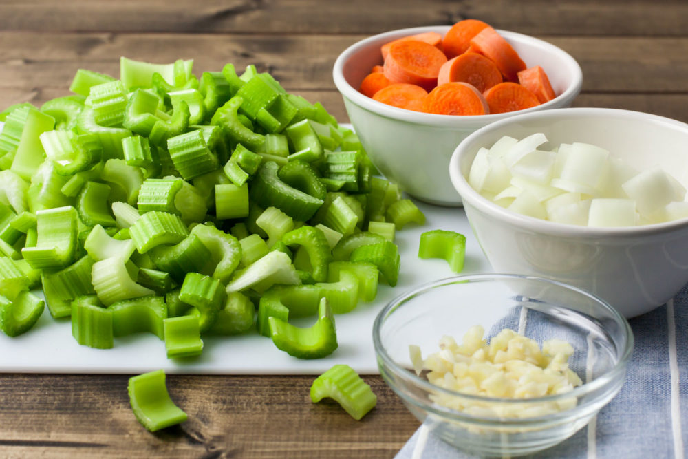 celery soup veggies cut