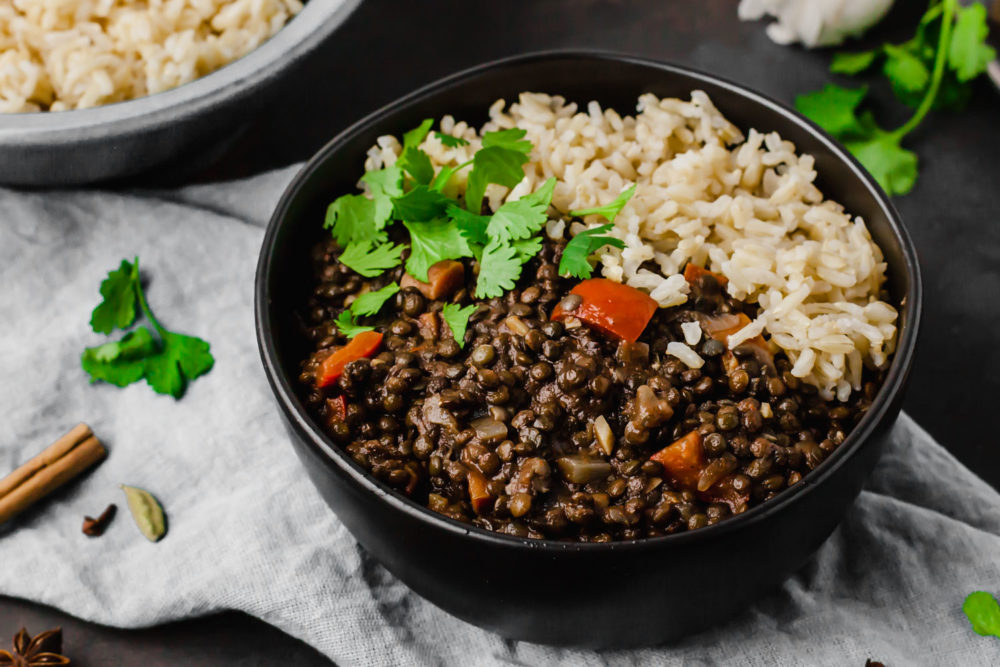 Making My Whole-Food Plant-Based Diet Gluten-Free + Plant Based Black Lentil Curry