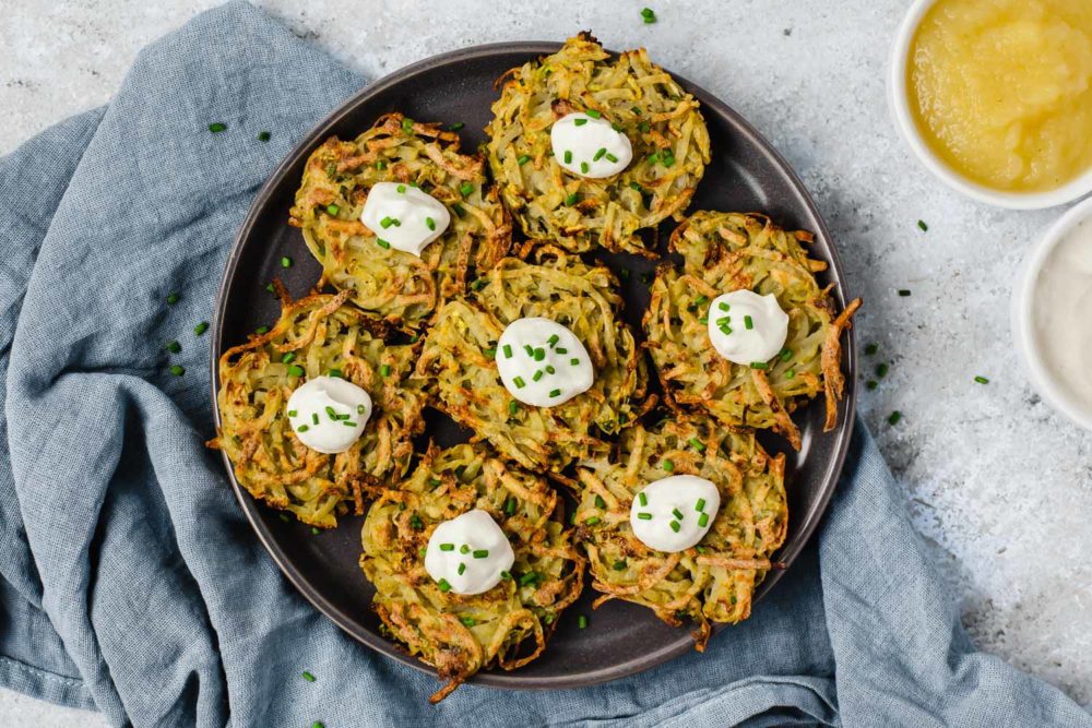 Batch Cooking Video to Help You Batch Cook Faster + Plant Based Potato & Zucchini Latkes (oil-free)