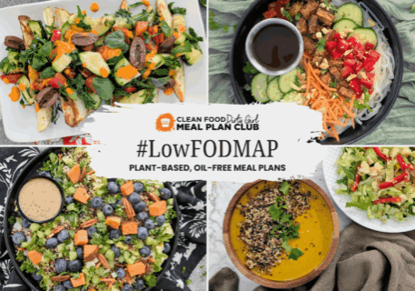Low FODMAP plant based meal plan
